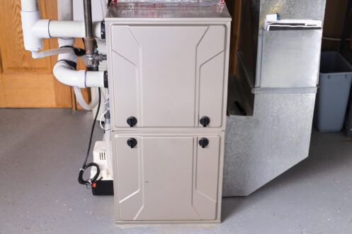 Gas furnace in the basement